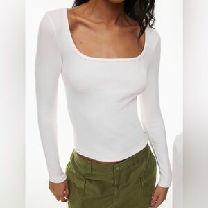 TNA white ribbed longsleeve size Xs